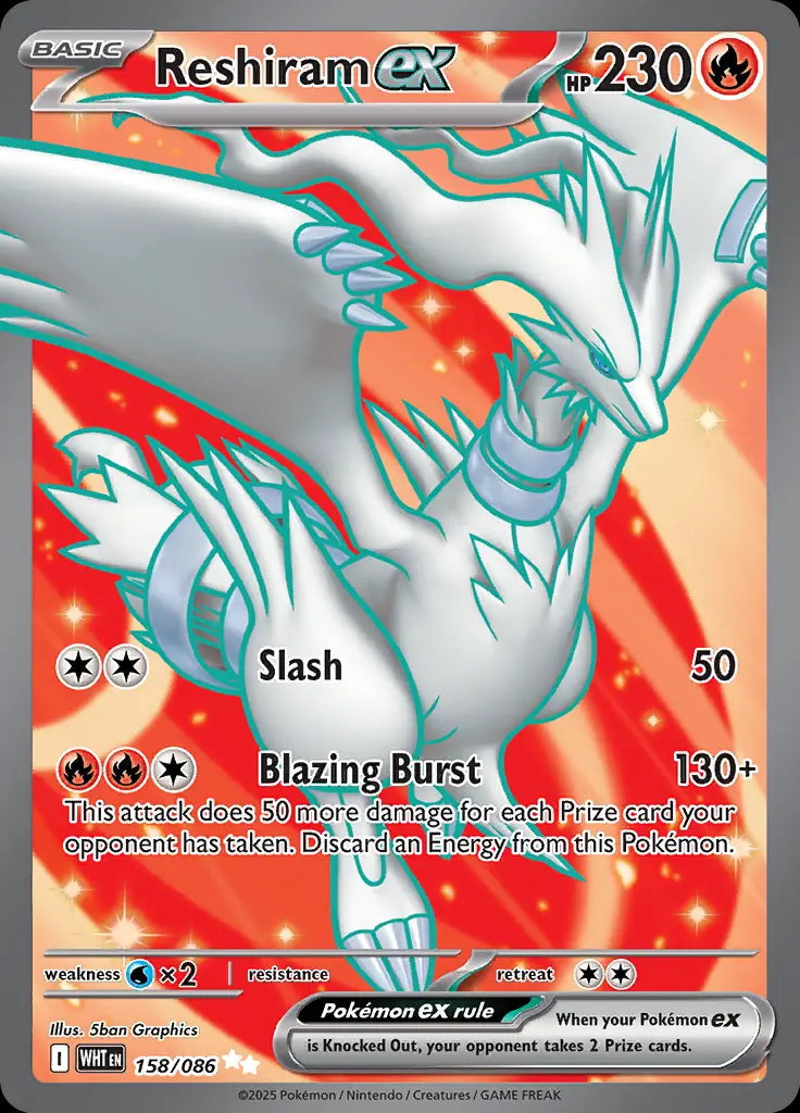 White Flare Reshiram EX #158